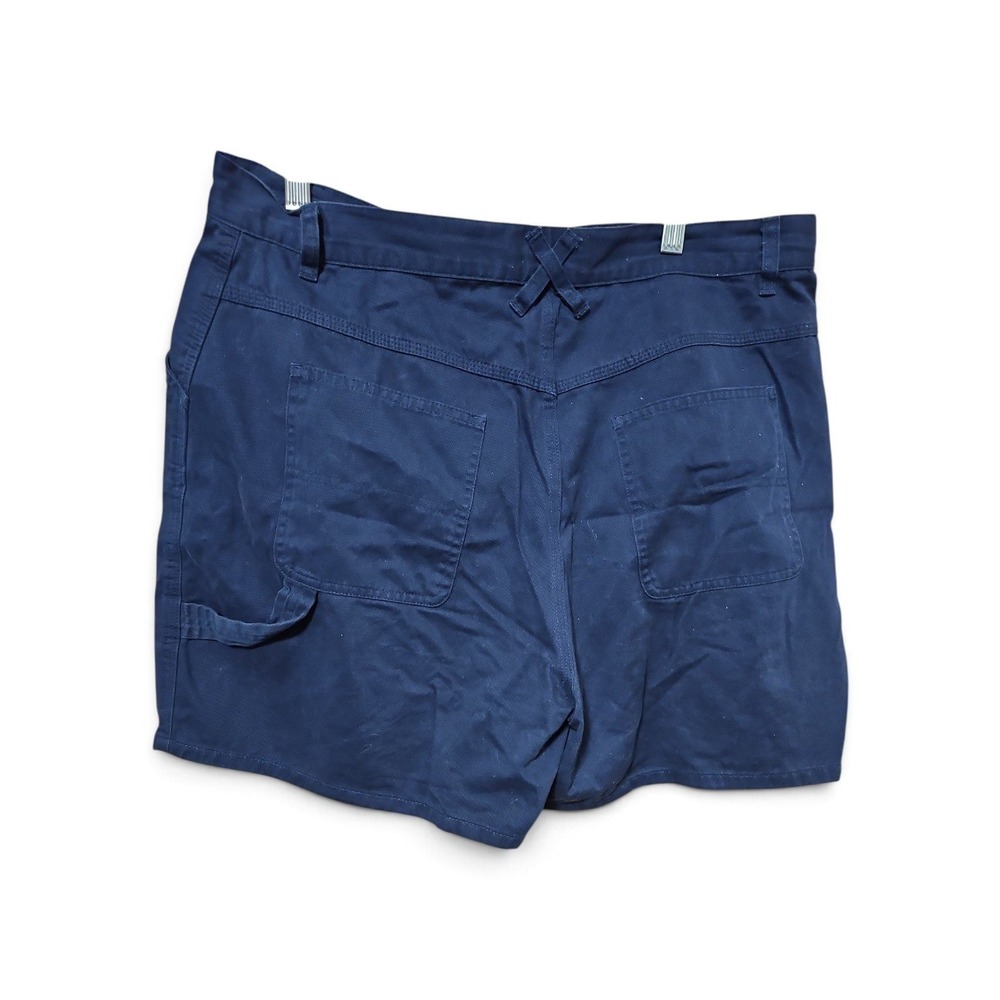 Navy Blue Carpenter Utility Shorts with Hammer Loop and Crossed Belt Loops 0526